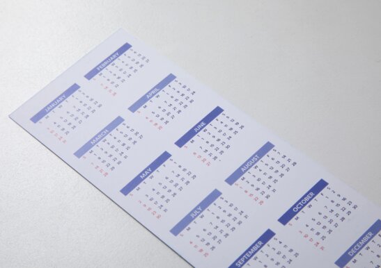 Calendari segnalibri con finitura soft touch di eleganza unica