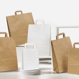 Immagine modello shopper senza stampa maniglia piatta